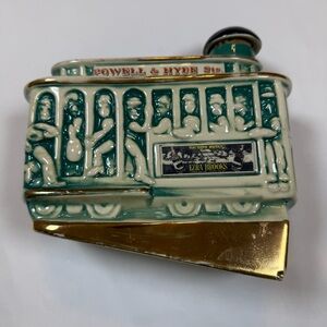 Vintage 1968 Ezra Brooks Powell & Hyde St. Ceramic Whiskey Decanter